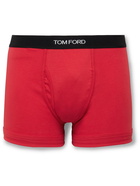 TOM FORD - Stretch-Cotton Boxer Briefs - Red