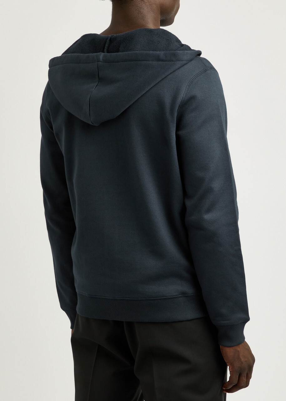 Valentino Logo Hooded Jersey Sweatshirt Navy