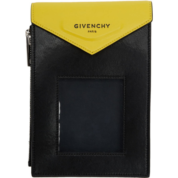 Photo: Givenchy Yellow and Black Neck Window Pouch