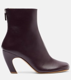 Le Monde Béryl Mica 80 leather ankle boots