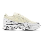 Raf Simons White and Silver adidas Originals Edition Ozweego Sneakers
