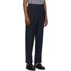 Thom Browne Navy Seersucker RWB Unconstructed Trousers