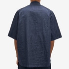 TEATORA Men's Packable Metallic Short Sleeve Wide Shirt in Navy