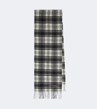 Acne Studios Fringed plaid cashmere and wool scarf