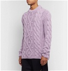 Acne Studios - Oversized Cable-Knit Sweater - Purple