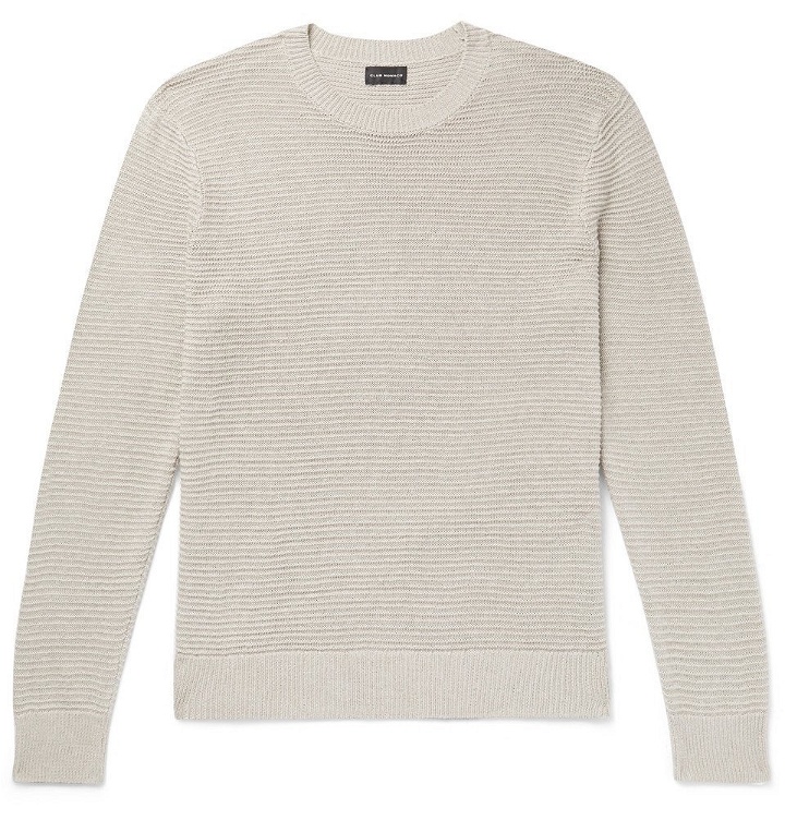 Photo: Club Monaco - Textured Linen and Cotton-Blend Sweater - Ecru