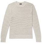 Club Monaco - Textured Linen and Cotton-Blend Sweater - Ecru