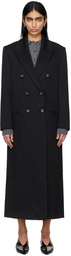 Róhe Black Tailored Coat