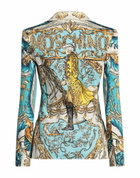 Moschino Womens Blazer Turquoise