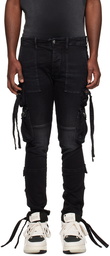 AMIRI Black Tactical Denim Cargo Pants