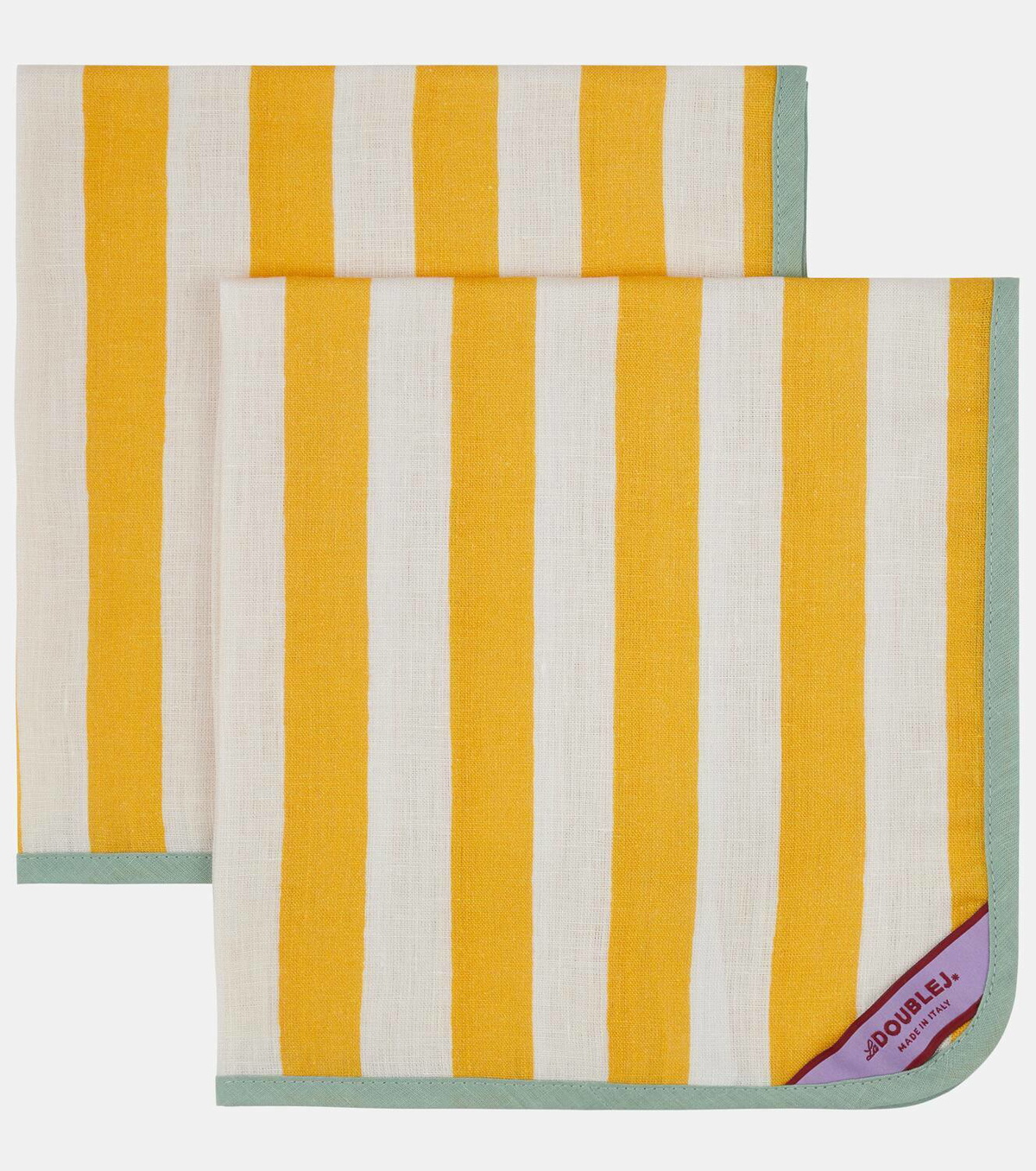 La DoubleJ Riviera Giallo Large set of 2 linen napkins