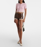 Magda Butrym Julia Small crochet leather-trimmed tote bag
