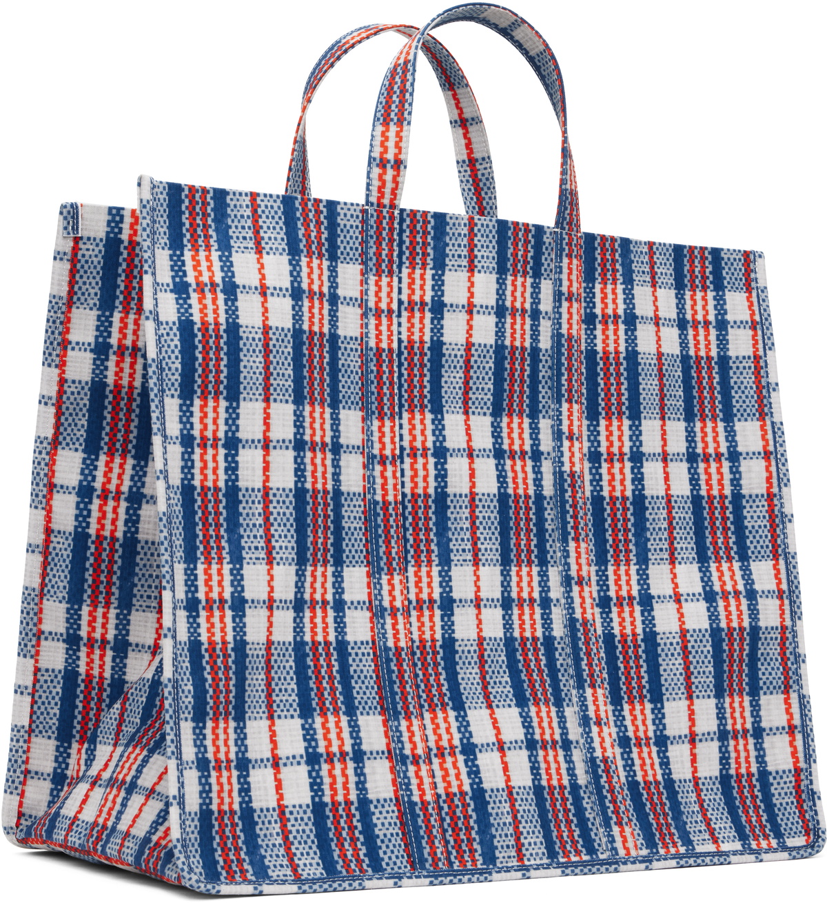VETEMENTS Blue Barbes Shopper Tote