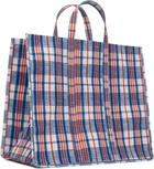 VETEMENTS Blue Barbes Shopper Tote