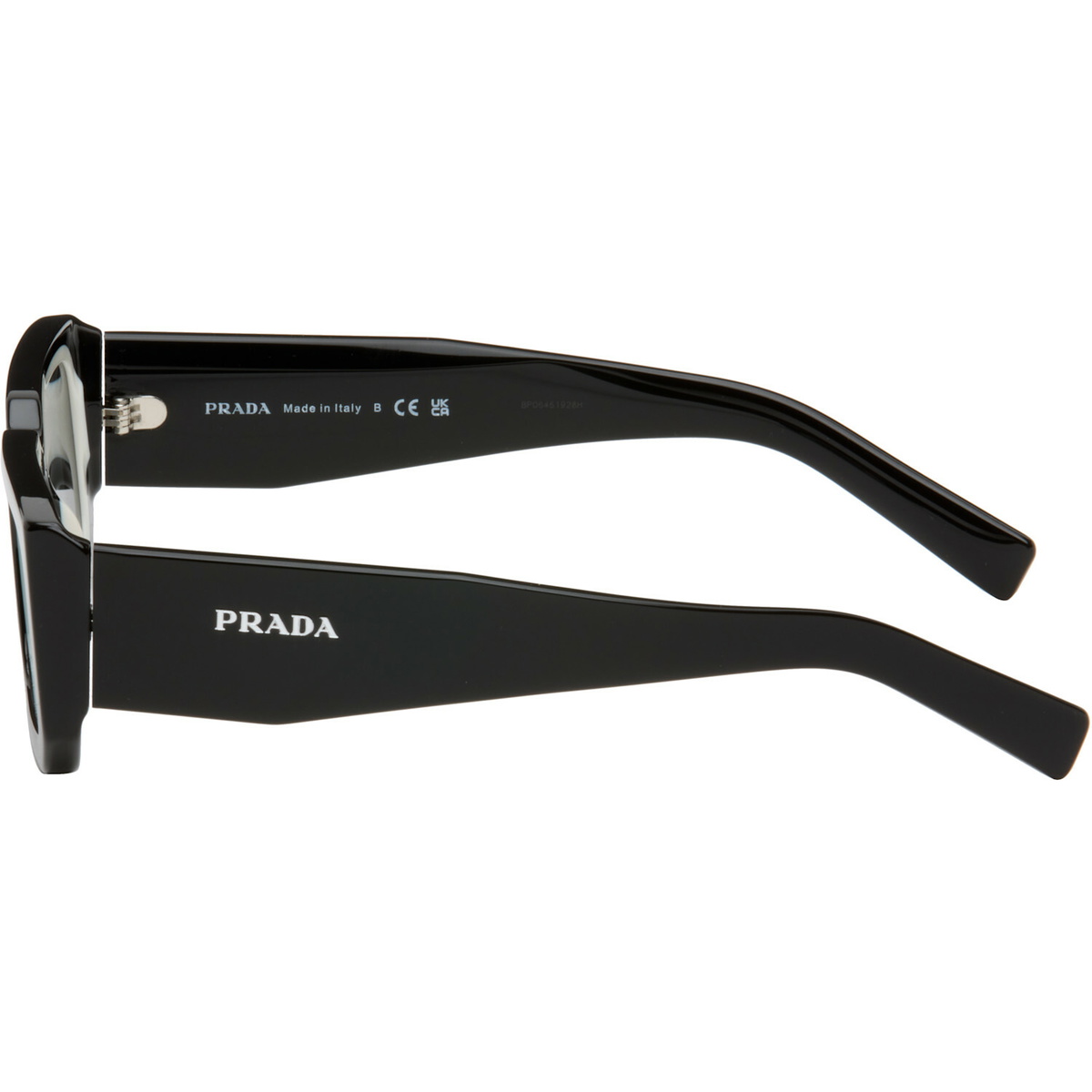 Prada Eyewear Black Square Acetate Chunky Sunglasses