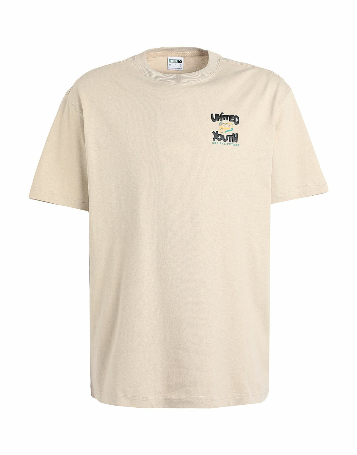 Puma Downtown Graphic Tee Mens T-shirt in Beige