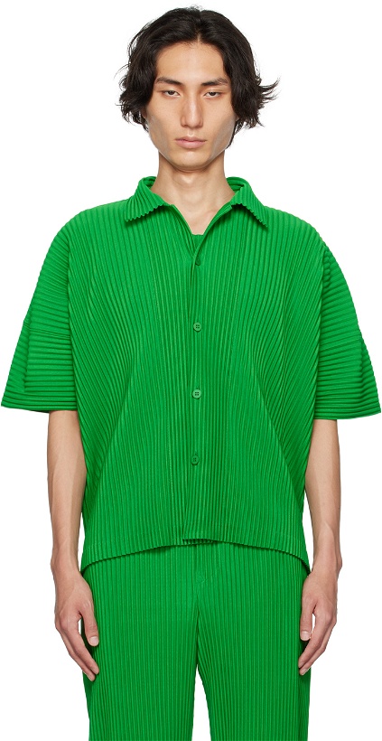 Photo: HOMME PLISSÉ ISSEY MIYAKE Green Monthly Color July Shirt