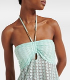 Melissa Odabash Mila semi-sheer halterneck maxi dress