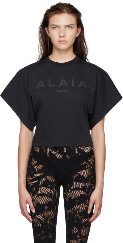 Photo: ALAÏA Black Printed T-Shirt