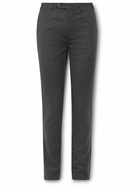 Canali - Slim-Fit Brushed Wool-Twill Trousers - Gray