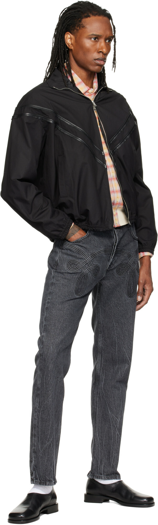 Stefan Cooke Black Pinking Corded Jacket