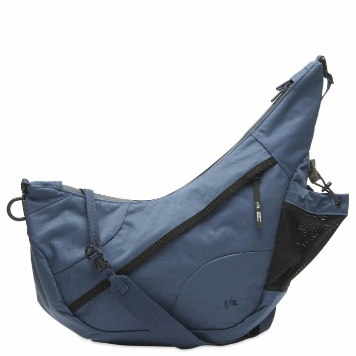Photo: F/CE. Textured Twill Horn Mini Shoulder Bag in Navy 