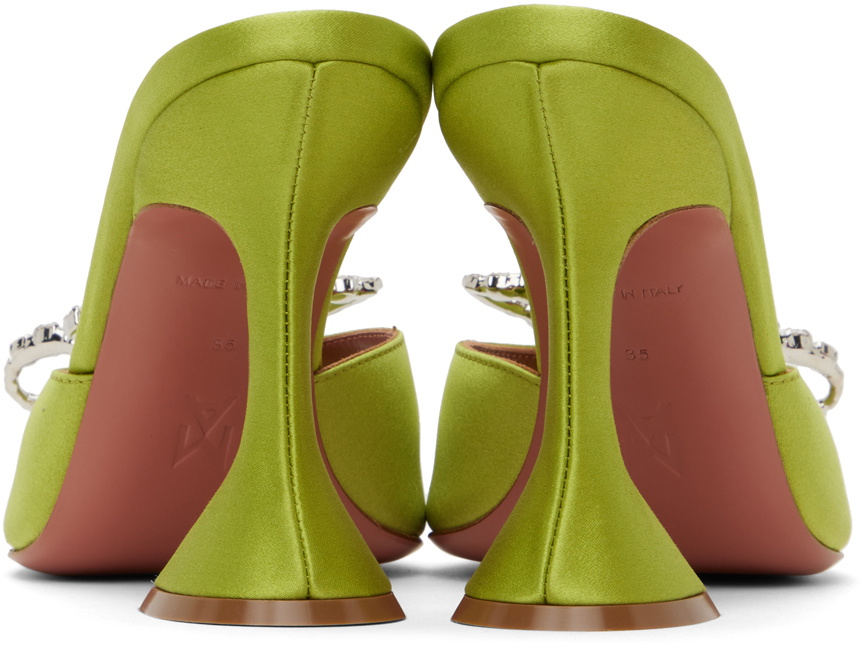 【関税込み】Amina Muaddi グリーン Rosie ヒールサンダル Green Rosie Heeled Sandals by Amina Muaddi on Sale