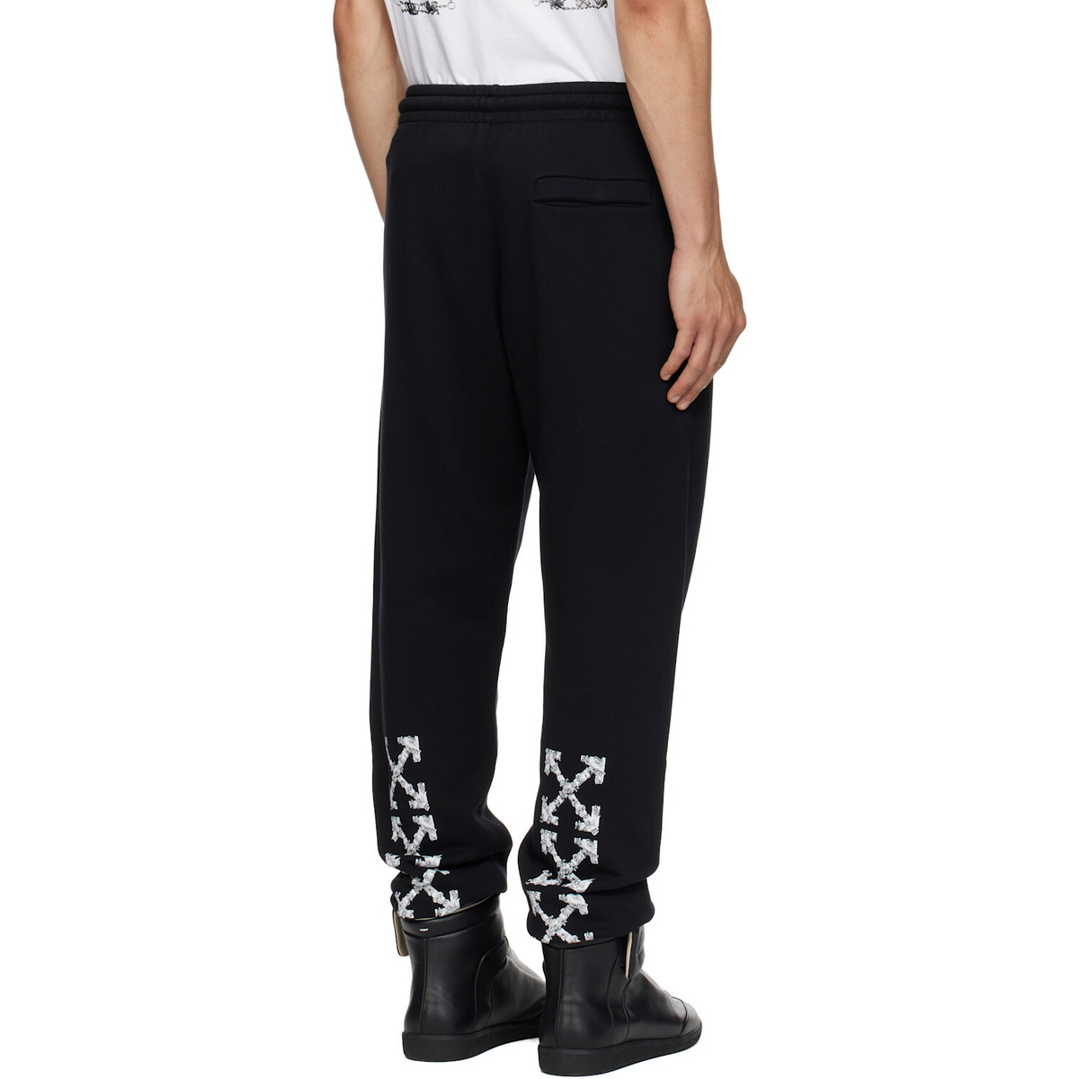 Off-White Black Heraldic Arrow Cuffed Sweatpants