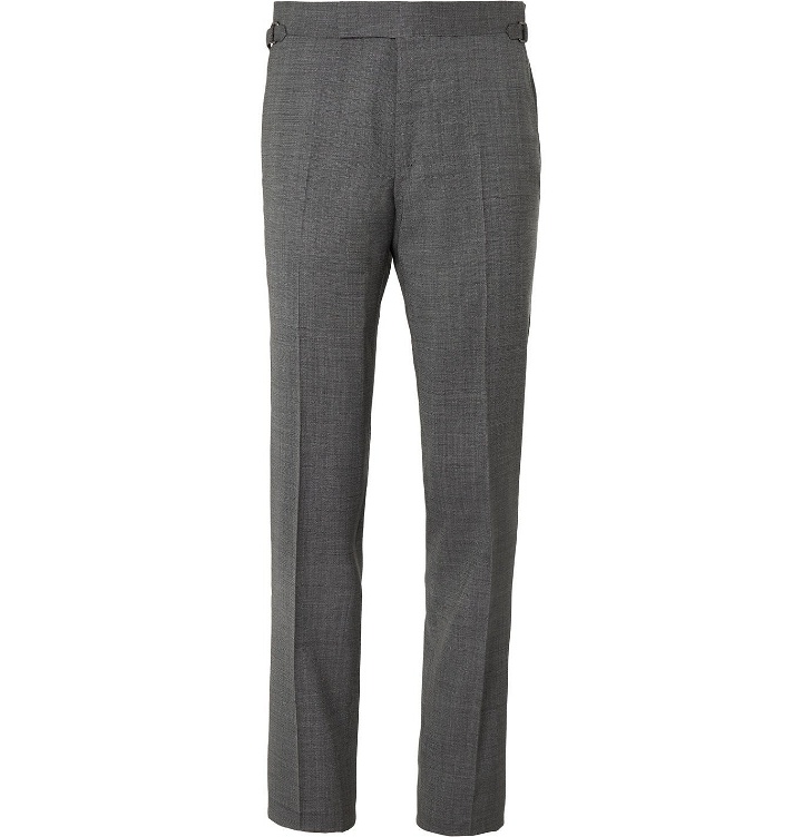 Photo: TOM FORD - Slim-Fit Wool-Blend Suit Trousers - Gray