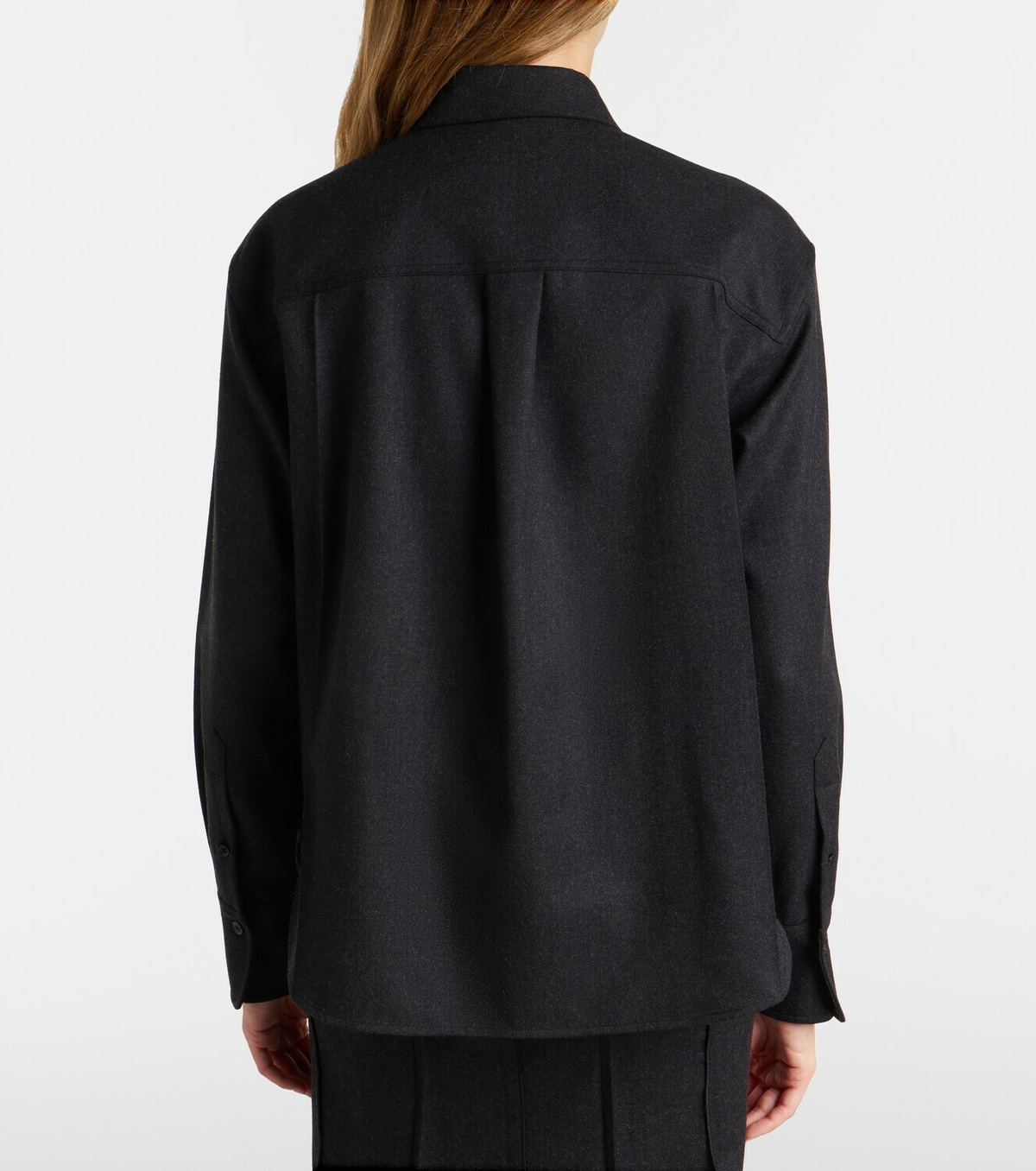 Victoria Beckham Ellys wool flannel shirt