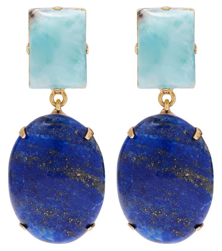 Photo: Jennifer Behr Xiomara 18kt gold-plated drop earrings
