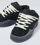 ERL Vamps Skate terry-trimmed suede sneakers