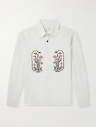 Kardo - Luis Embroidered Cotton Shirt - Neutrals