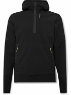 Lululemon - Cold-Terrain Mesh-Trimmed Jersey Half-Zip Hooded Jacket - Black