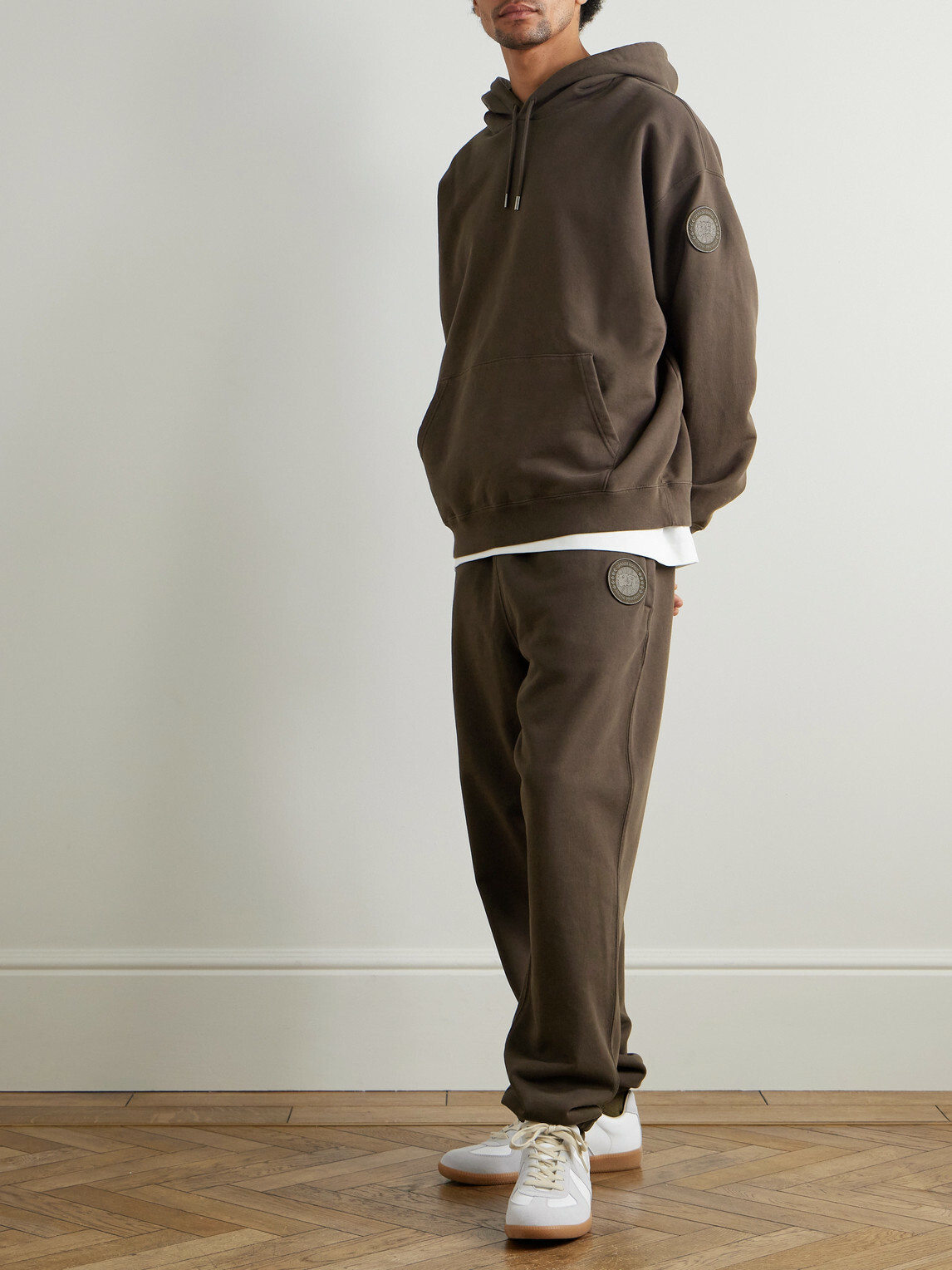 Canada Goose - Rove Logo-Appliquéd Cotton-Jersey Hoodie - Brown