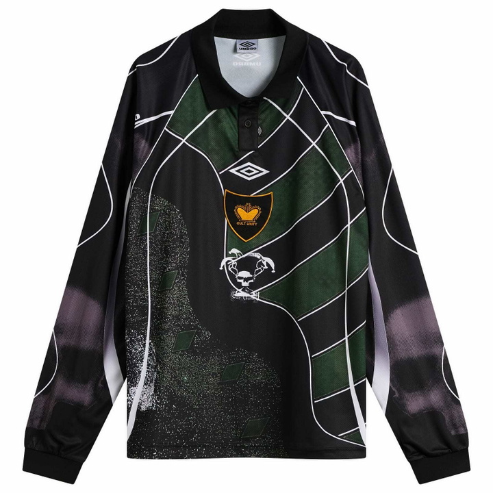 Photo: Umbro by Slam Jam Men's 95 96 Ls Polo in Dark Green Black