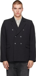 Palmes Black Double-Breasted Blazer