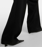 Saint Laurent High-rise wool wide-leg pants