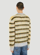 Striped Crewneck Sweater in Yellow