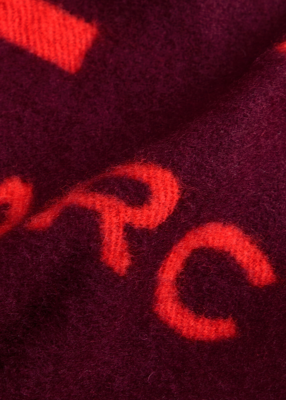 Marc Jacobs The Scarf Logo-intarsia Wool-blend Scarf - Plum - One Size