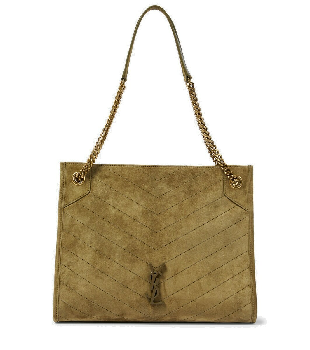 NIKI MEDIUM 28 IN CAMEL SUEDE AND WHITE SHEARLING