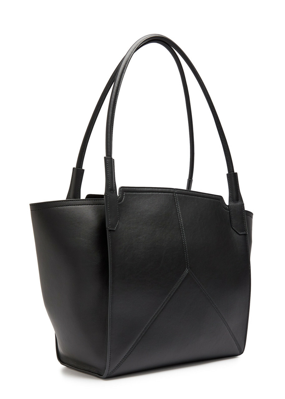 Victoria Beckham Victoria Small Panelled Leather Tote - Black - One Size