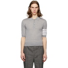 Thom Browne Grey Merino 4-Bar Polo