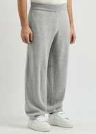 Mki Miyuki Zoku Logo-embroidered Knitted Sweatpants Light Grey