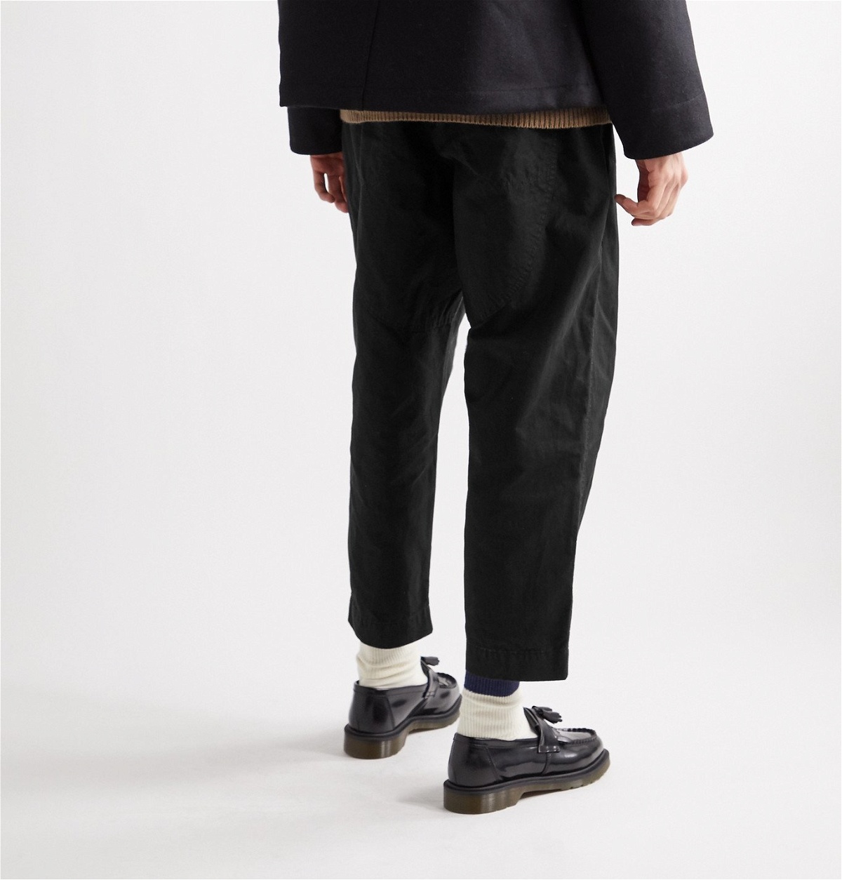 YMC - Dum Dum Cropped Waxed Organic Cotton-Ripstop Trousers