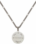 Alexander McQueen Silver Coin Medallion Necklace