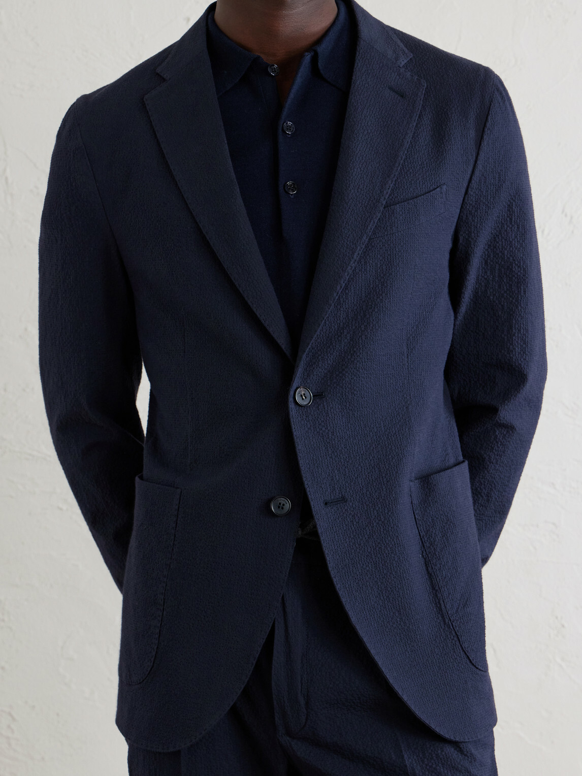 Slowear - Seersucker Suit Jacket - Blue