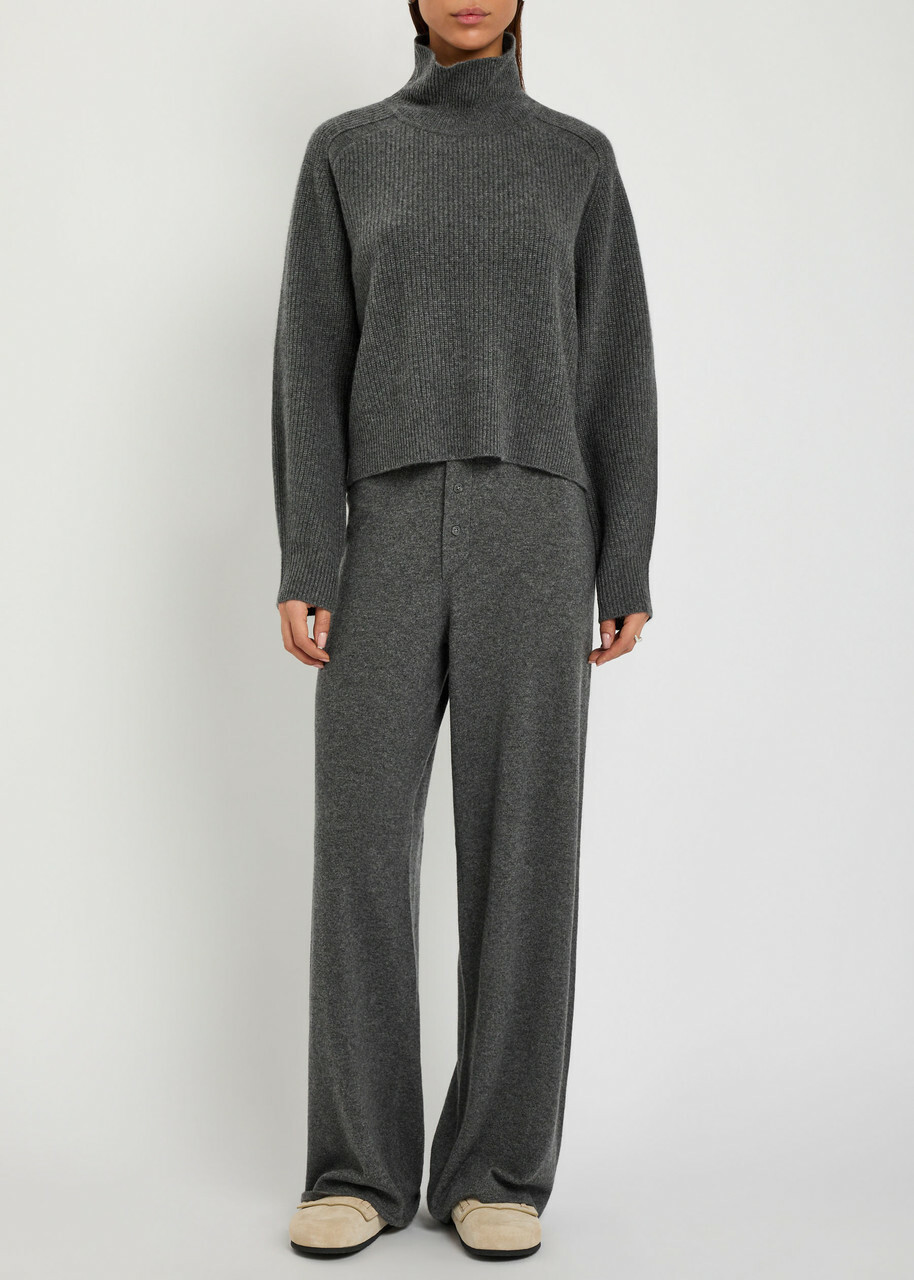 Guest In Residence Roll-neck Cashmere Jumper Charcoal