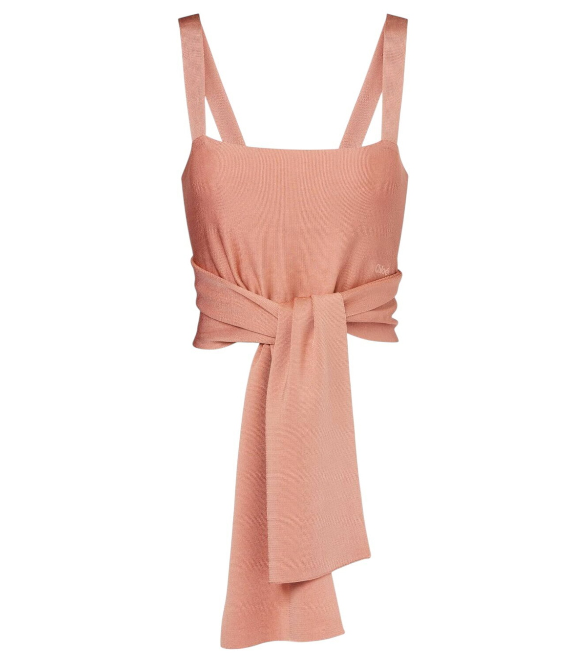 Chloe Knit Crop Top (Soft Pink) main image 0