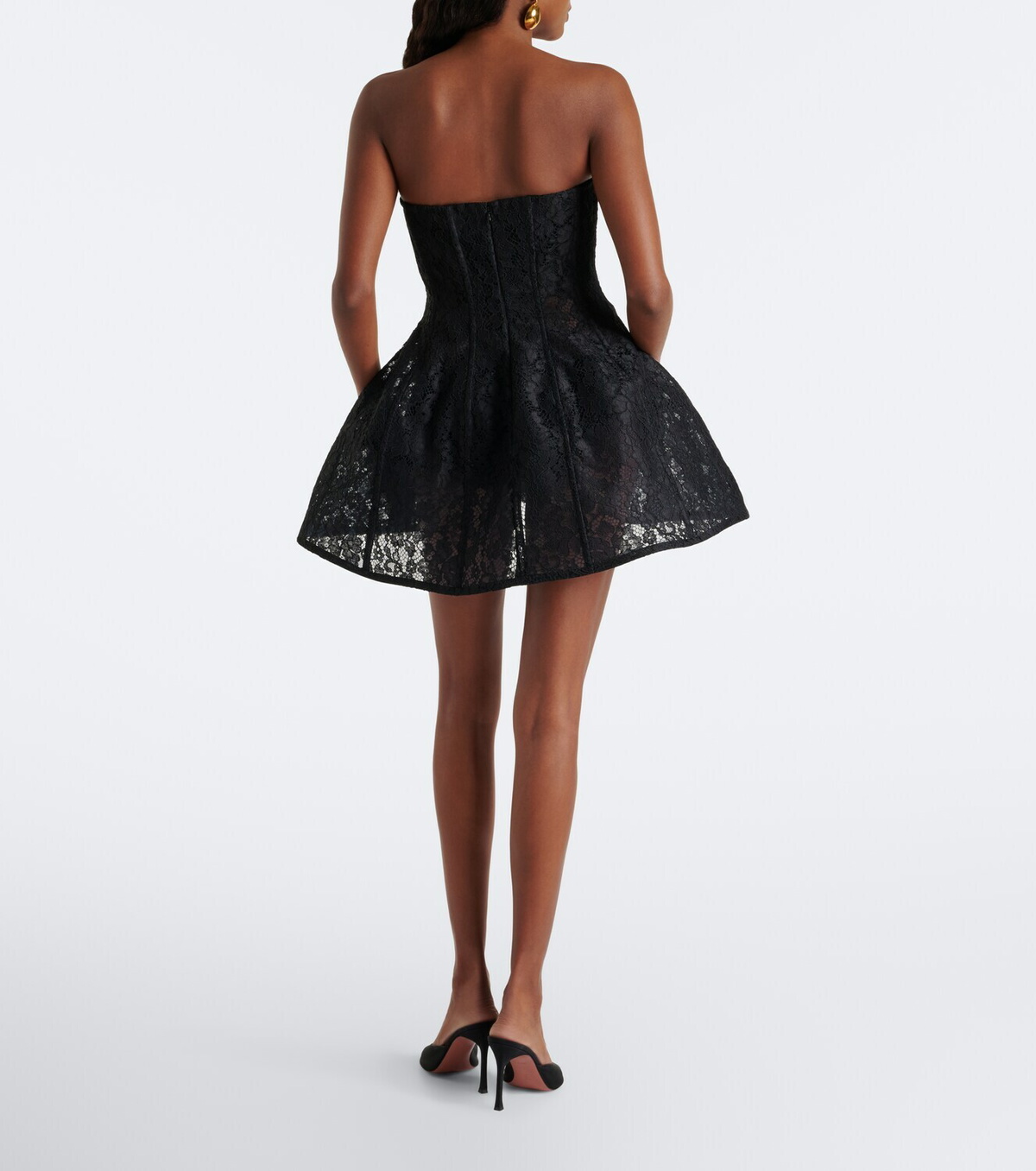 Blumarine Embellished lace bustier dress